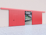Промышленные откатные противопожарные ворота  Doorhan с пределом огнестойкости ei90 3000*4000