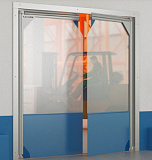 Прозрачная маятниковая дверь DoorHan 2200x1800